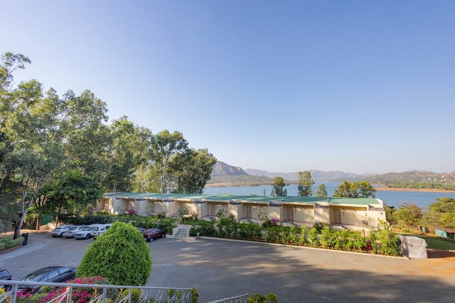 View across the lake from the retreat